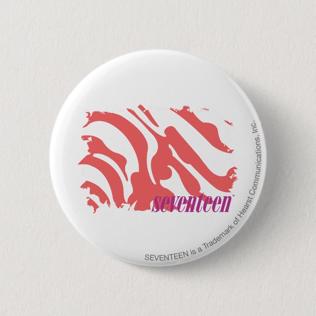 Zebra Pink 4 2 Inch Round Button (Front)