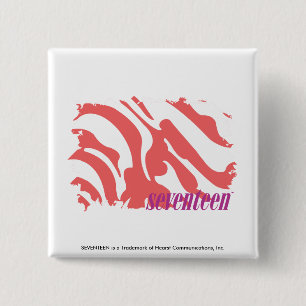 Zebra Pink 4 2 Inch Square Button