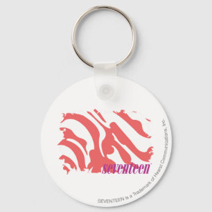 Zebra Pink 4 Keychain