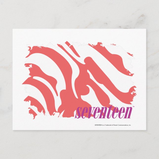Zebra Pink 4 Postcard (Front)