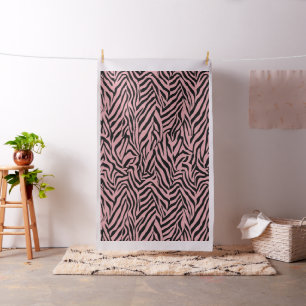 Zebra Pink and Black Fabric