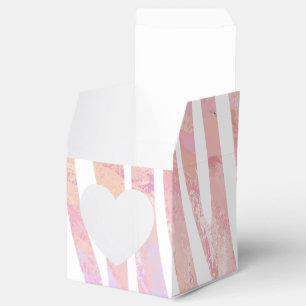 Zebra Pink and White Print Favor Box