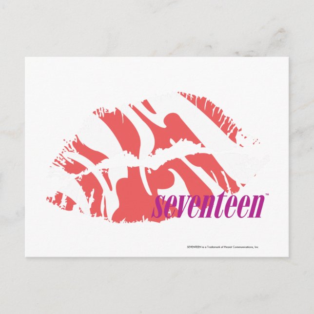 Zebra Pink Postcard (Front)