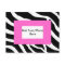 Zebra Pink White Template