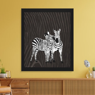 Zebra Play Canvas Print