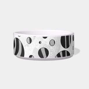 Zebra Polka Dot Black and Light Grey Bowl