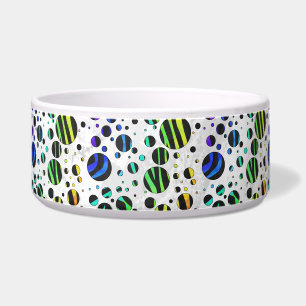 Zebra Polka Dot Black and Rainbow Print