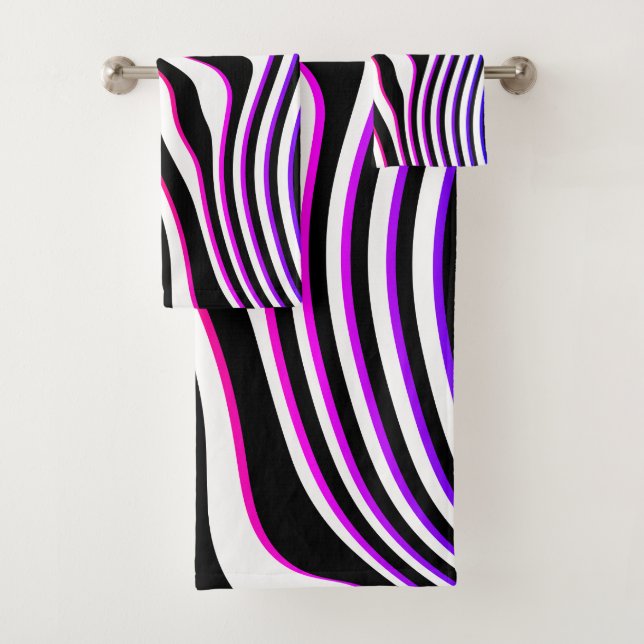 Zebra Pop Bath Towel Set (Insitu)
