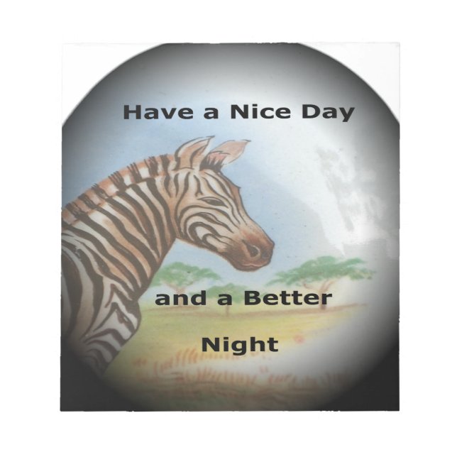 Zebra Portrait, Amboseli: he Spirit of the Savanna Notepad (Front)