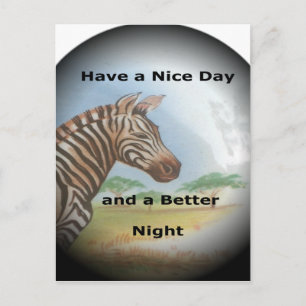 Zebra Portrait, Amboseli: he Spirit of the Savanna Postcard
