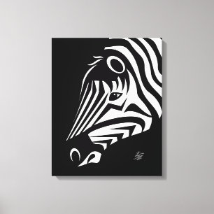 Zebra Portrait Canvas Print