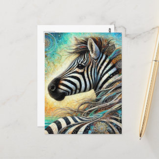 Zebra postcard