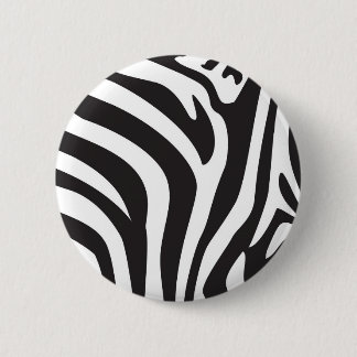 Zebra Print 2 Inch Round Button