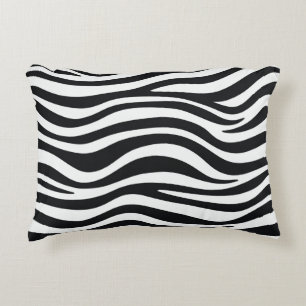 Zebra print accent pillow