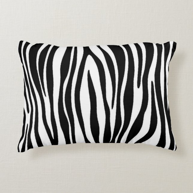 Zebra Print Accent Pillow (Front)