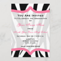 Zebra Print and Pink Class of 2011 Graduation