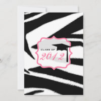 Zebra Print and Pink Class of 2012 Graduation