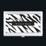 Zebra Print Animal Glamour Business Card Holder<br><div class="desc">Zebra Print Animal Glamour Business Card Holder. Customize with any text or leave it blank.</div>