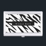 Zebra Print Animal Glamour Business Card Holder<br><div class="desc">Zebra Print Animal Glamour Business Card Holder. Customize with any text or leave it blank.</div>