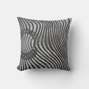 Zebra Print Animal Print Shibori Pattern Throw Pillow