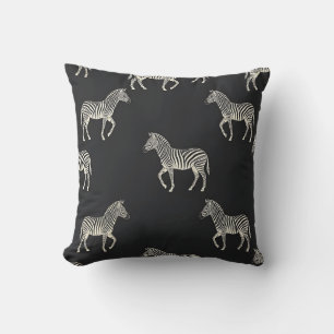 Zebra Print Art Deco Pillow Cover