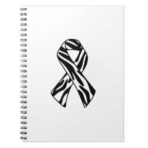 Zebra Print Awareness Ribbon Notebook