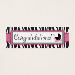 Zebra Print & Baby Carriage Gift Tag