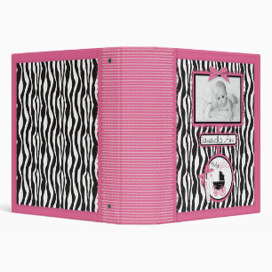 Zebra Print & Baby Carriage Photo Album Binder