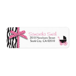 Zebra Print & Baby Carriage ReturnLabel