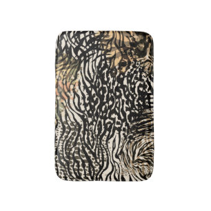 Zebra Print Bath Mat 