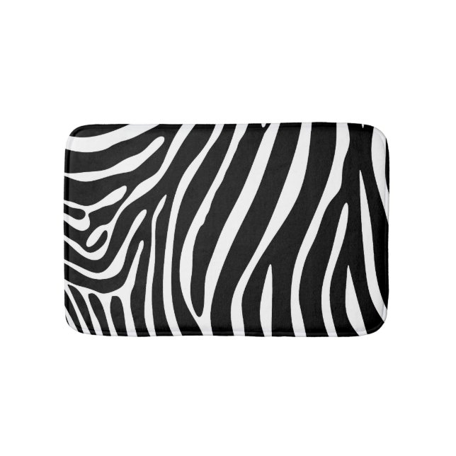 Zebra Print Bath Mat (Front)