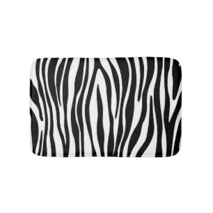 Zebra Print Bath Mat