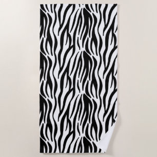 zebra print beach towel