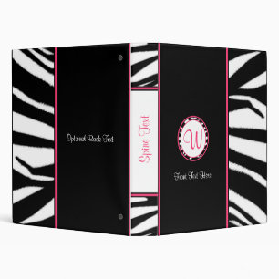 Zebra Print Binder