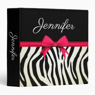 Zebra Print Binder