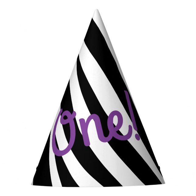 Zebra Print Birthday Party Kids Hat (Front)