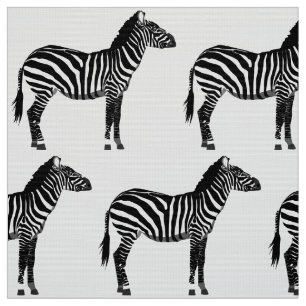 Zebra Print - Black and White Fabric