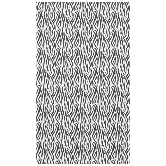 Zebra Print Black and White Party Tablecloth (Front)