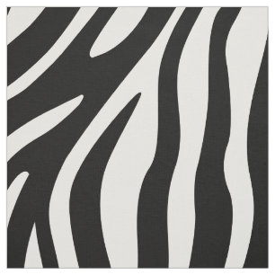 Zebra Print Black And White Stripes Pattern Fabric