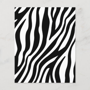 Zebra Print Black And White Stripes Pattern Flyer