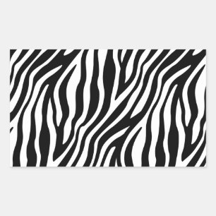 Zebra Print Black And White Stripes Pattern Sticker
