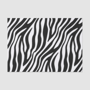 Zebra Print Black And White Stripes Pattern Tissue Paper