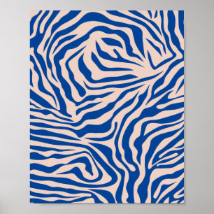 Zebra Print Blue Zebra Stripes Animal Print