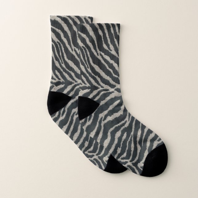 Zebra print bold one of a kind socks (Pair)