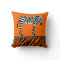zebra print bright orange cushion pillows