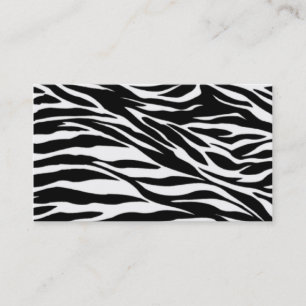 zebra print business card