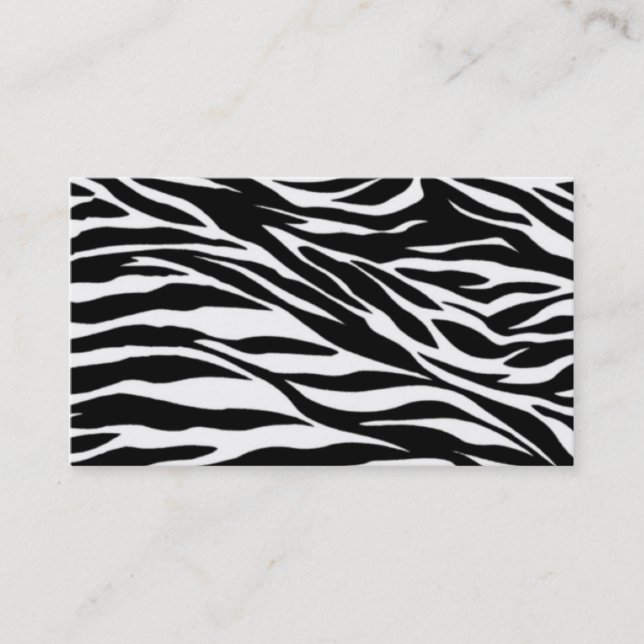 zebra print business card (Front)