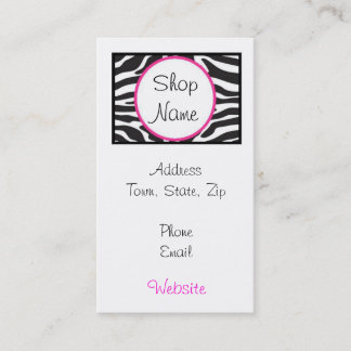 Zebra Print Business Card