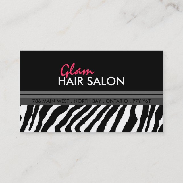 Zebra Print - Business Card (Front)