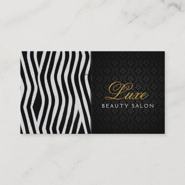 Zebra Print Business Card (Front)